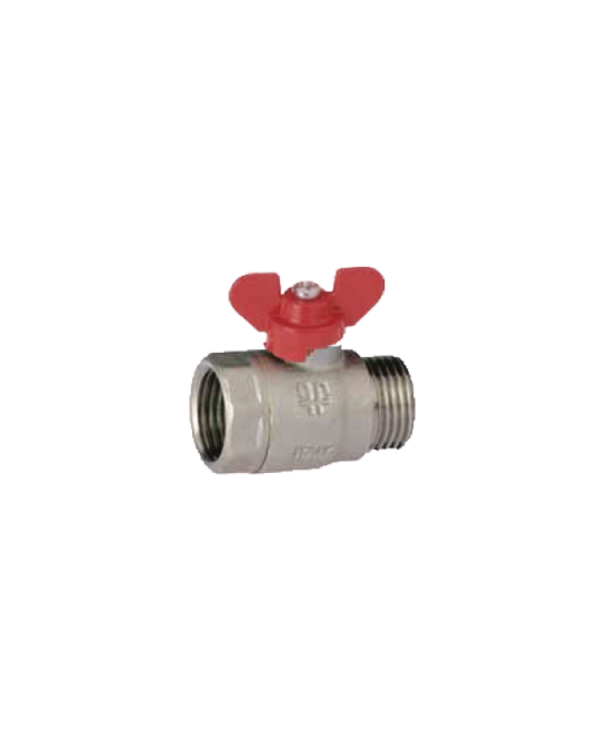 Ball valve normal flow male- butterfly female 3/4"