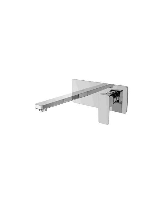 Mixer and wall spout built in square 9518 DARK