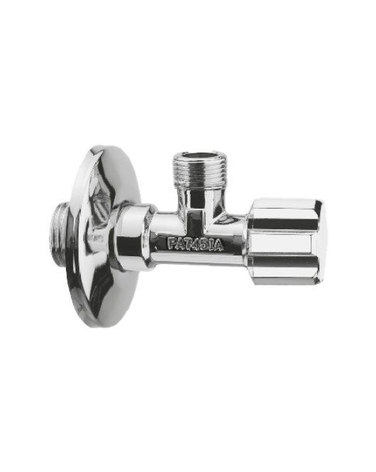 Angle valve 950  l/h chrome plated , handle ABS , rosace, without